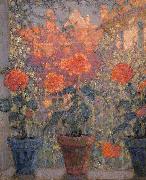 Le Sidaner Henri Les trois pots de fleurs oil painting reproduction
